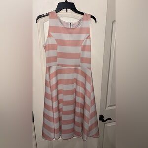 12PM Pink and White stripe blocked dress. Size S/M. EUC